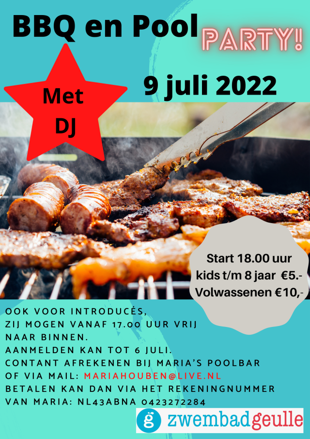 Barbecue 9 juli 2022 zwembad geulle